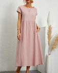 Fließendes Maxikleid für Damen aus leichtem Material – Elegantes Sommerkleid in Weiß für verschiedene Anlässe 5