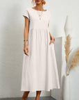 Fließendes Maxikleid für Damen aus leichtem Material – Elegantes Sommerkleid in Weiß für verschiedene Anlässe 6