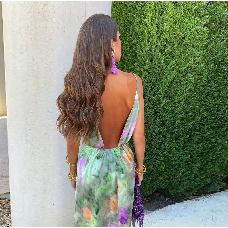 Fließendes Maxikleid mit Halo-Design für Sommernächte 3