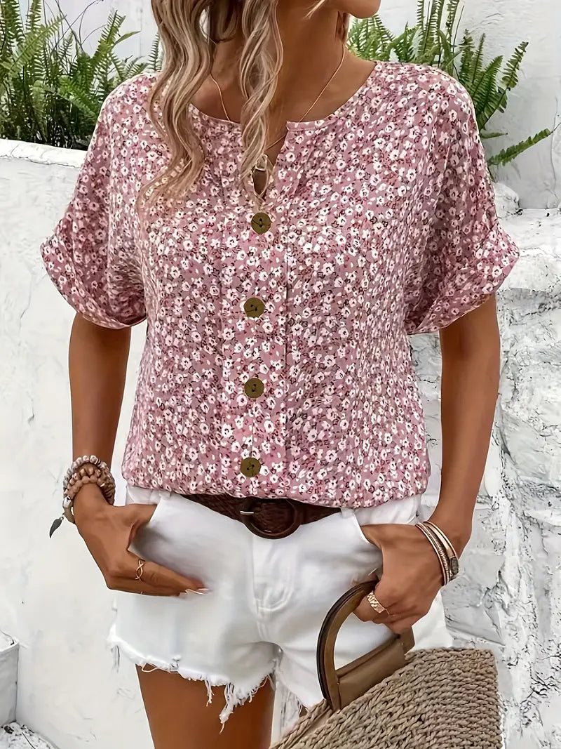 Florale Damenbluse mit Lässigem Schnitt 2