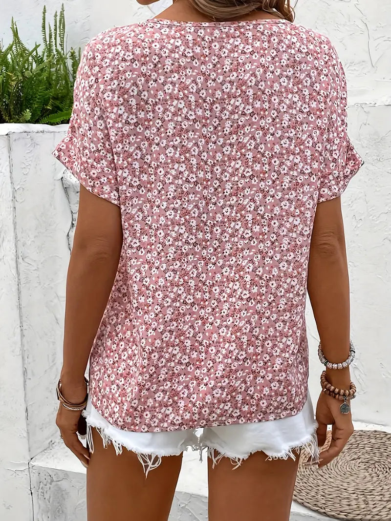 Florale Damenbluse mit Lässigem Schnitt 4