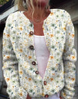 Florale Strickjacke mit elegantem Schnitt 1