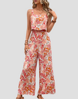Floraler Jumpsuit mit weitem Bein für Sommerfeeling 0