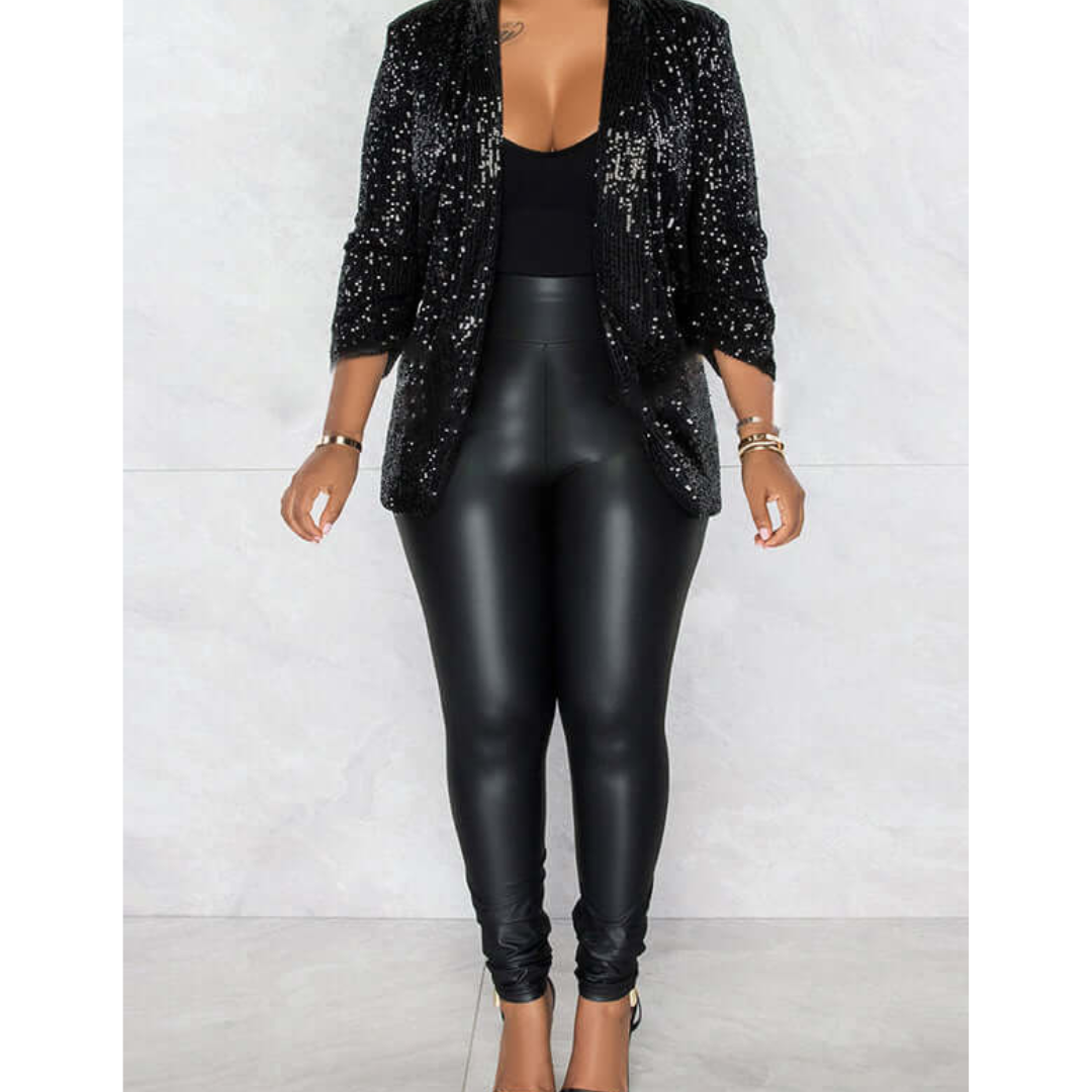 Funkelnder Blazer mit Pailletten für Partynächte 0