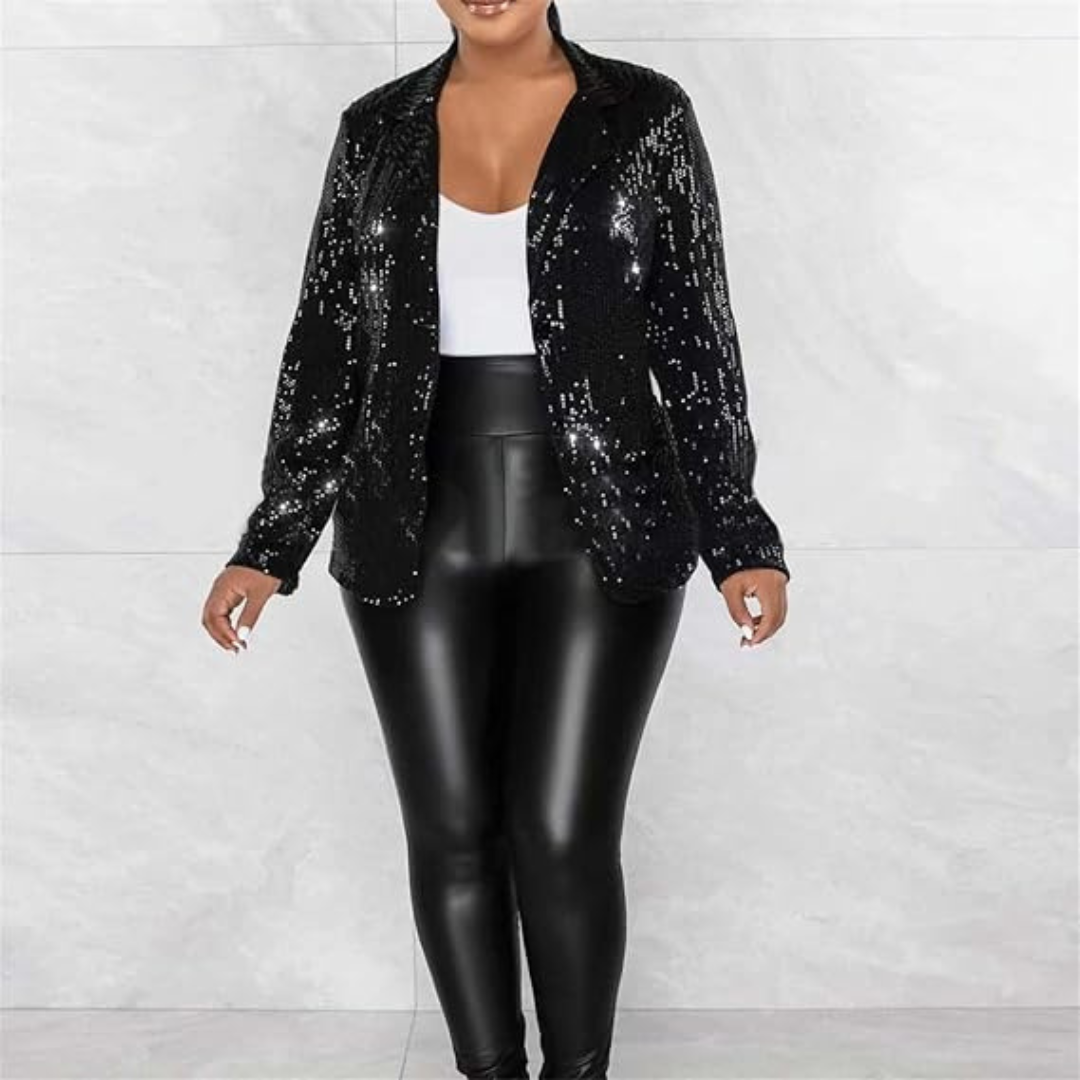 Funkelnder Blazer mit Pailletten für Partynächte 3