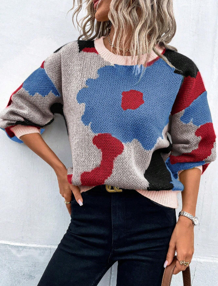 Gemusterter Damenpullover mit Modernem Schnitt 6