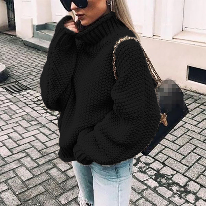 Gemütlicher Rollkragenpullover im Oversize-Stil 0