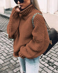 Gemütlicher Rollkragenpullover im Oversize-Stil 10