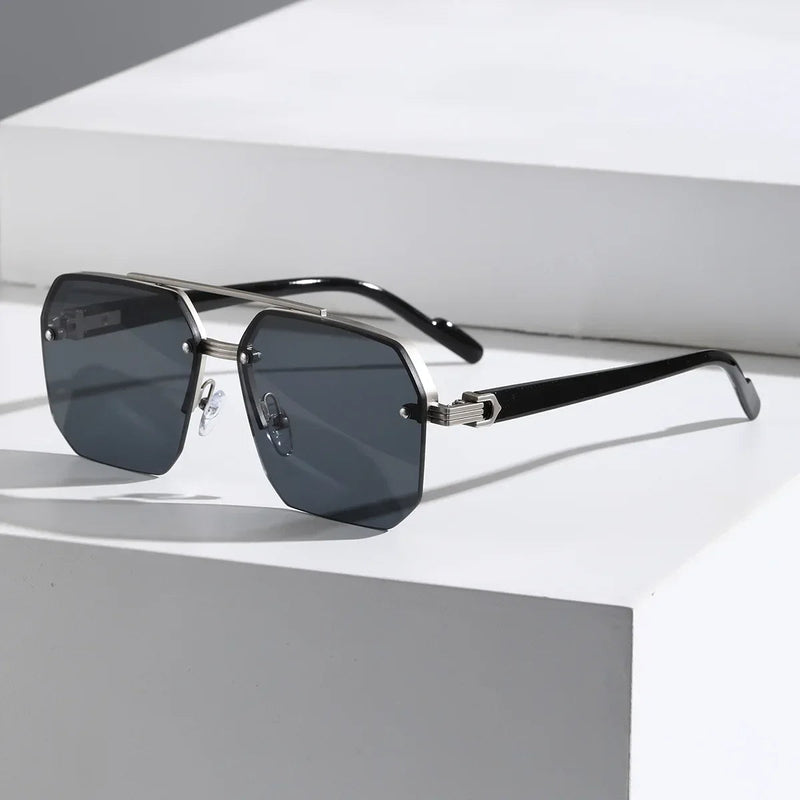 Geometrische Sonnenbrille mit modernem Flair 4