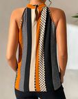 Geometrisches Damen Top mit Elegantem Halterdesign 2
