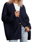 Gestreifte Strickjacke Damen mit entspannter Silhouette 1