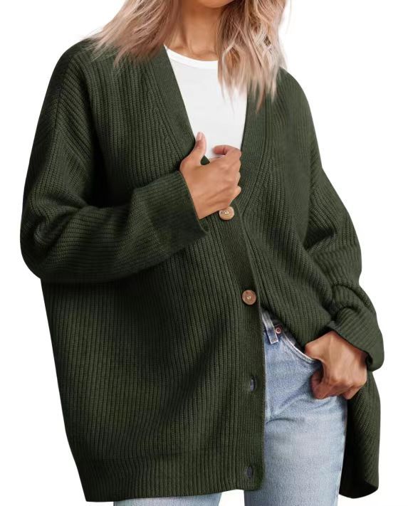 Gestreifte Strickjacke Damen mit entspannter Silhouette 4