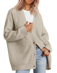 Gestreifte Strickjacke Damen mit entspannter Silhouette 7