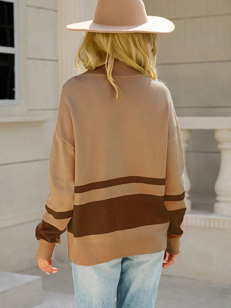 Gestreifter Damenpullover mit Retro-Charme 5