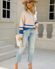 Gestreifter Damenpullover mit Retro-Charme 8