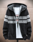 Gestreifter Herren Hoodie für modernen Komfort 0