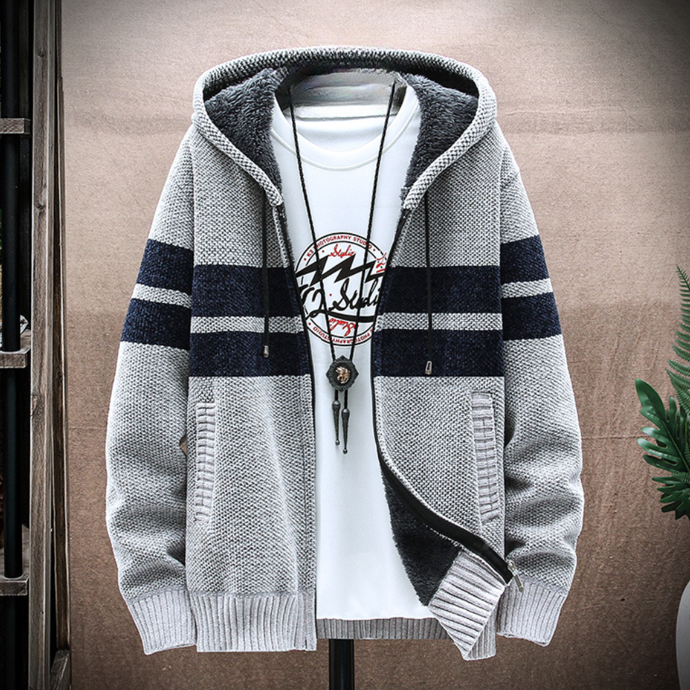 Gestreifter Herren Hoodie für modernen Komfort 2