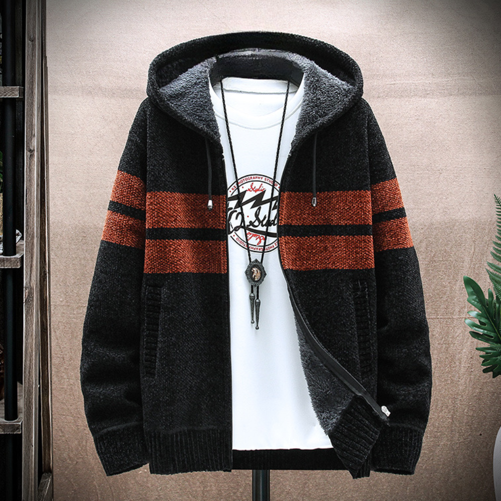 Gestreifter Herren Hoodie für modernen Komfort 3