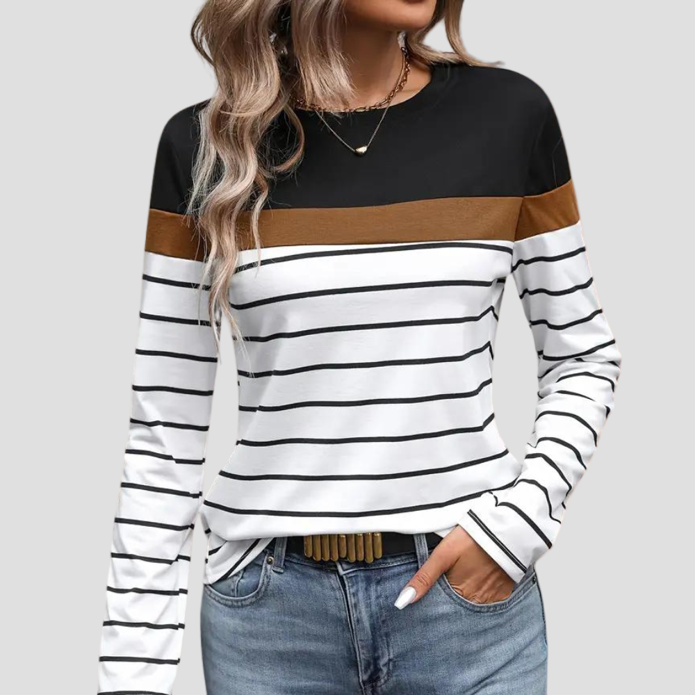 Gestreiftes Damen T-Shirt für femininen Chic 0