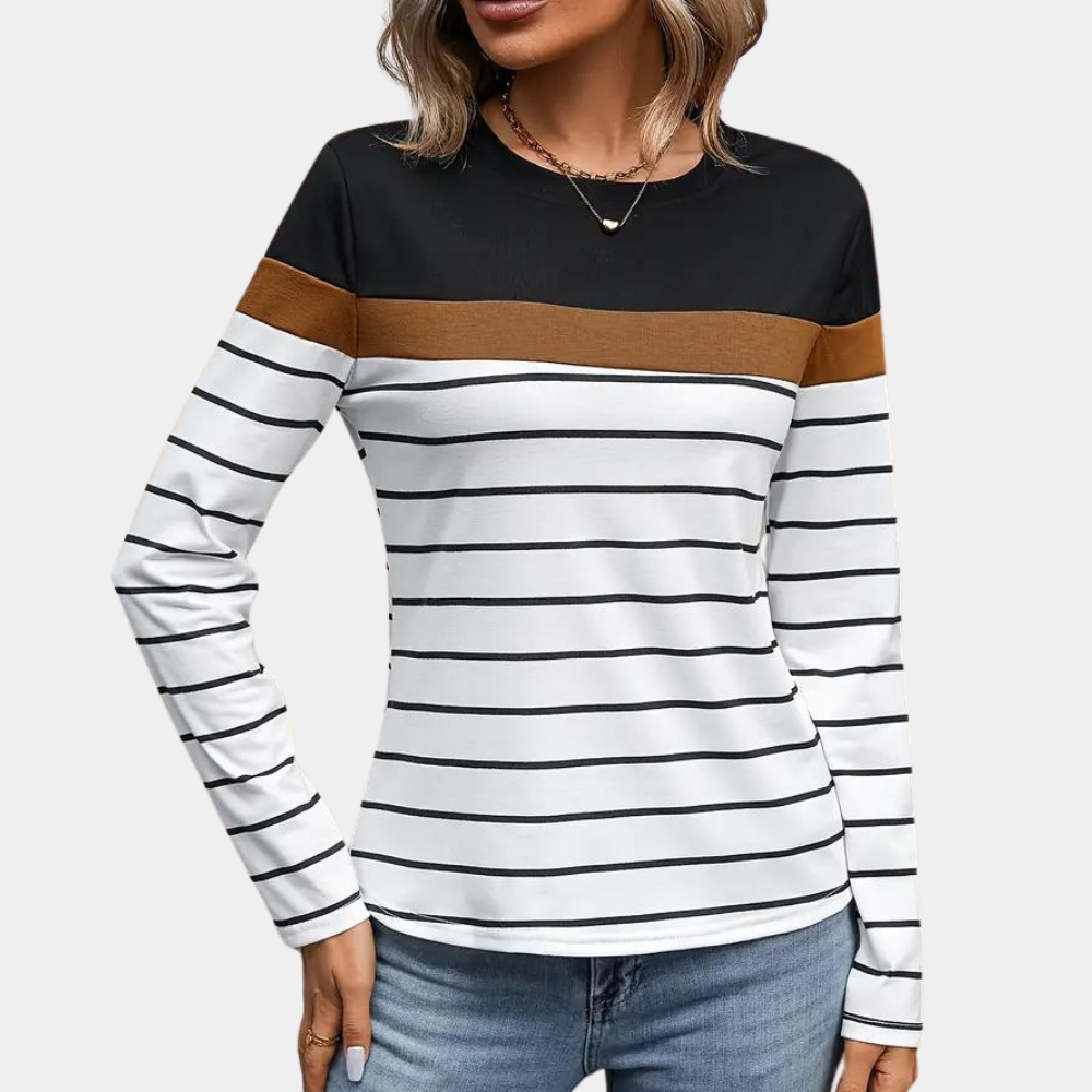 Gestreiftes Damen T-Shirt für femininen Chic 1