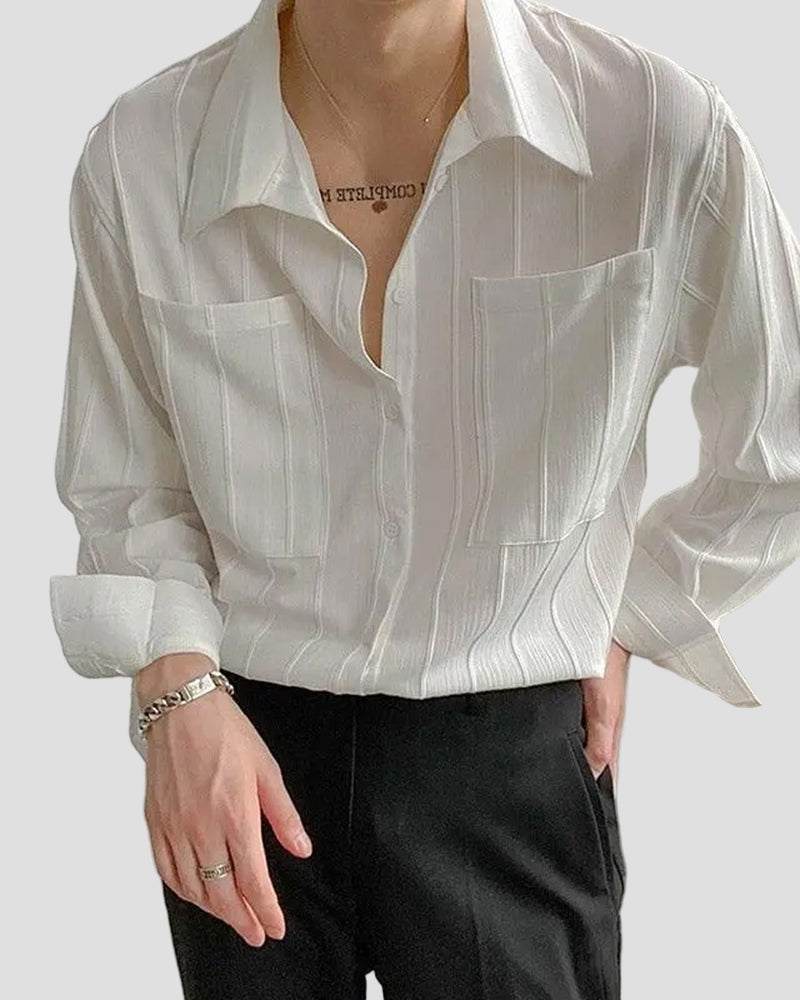 Gestreiftes Shirt mit elegantem Schnitt 0