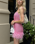 Glamouröses Cocktailkleid mit Pailletten und Federn – Perfekt für Hochzeiten und besondere Anlässe 2