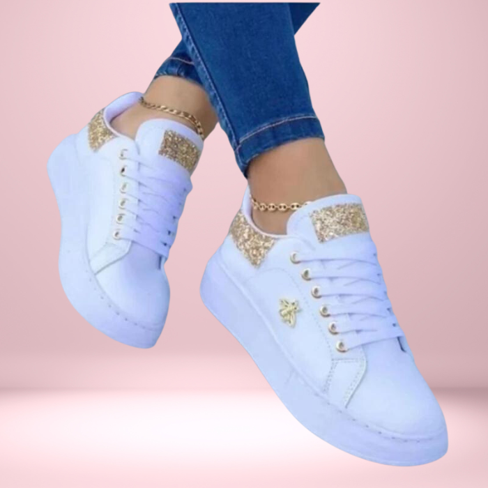 Glitzernde Sneakers aus Metallic-Leder – Bequeme und Stilvolle Turnschuhe für Jeden Anlass 3