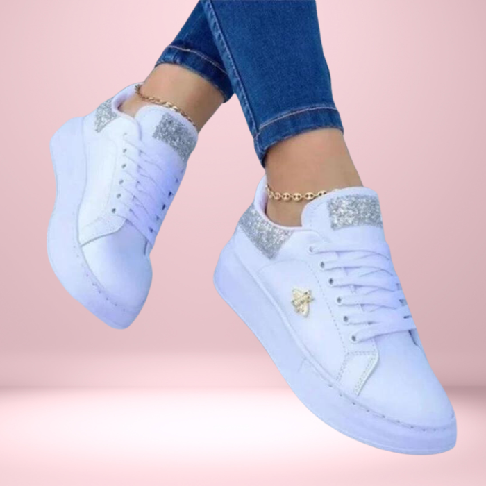 Glitzernde Sneakers aus Metallic-Leder – Bequeme und Stilvolle Turnschuhe für Jeden Anlass 4