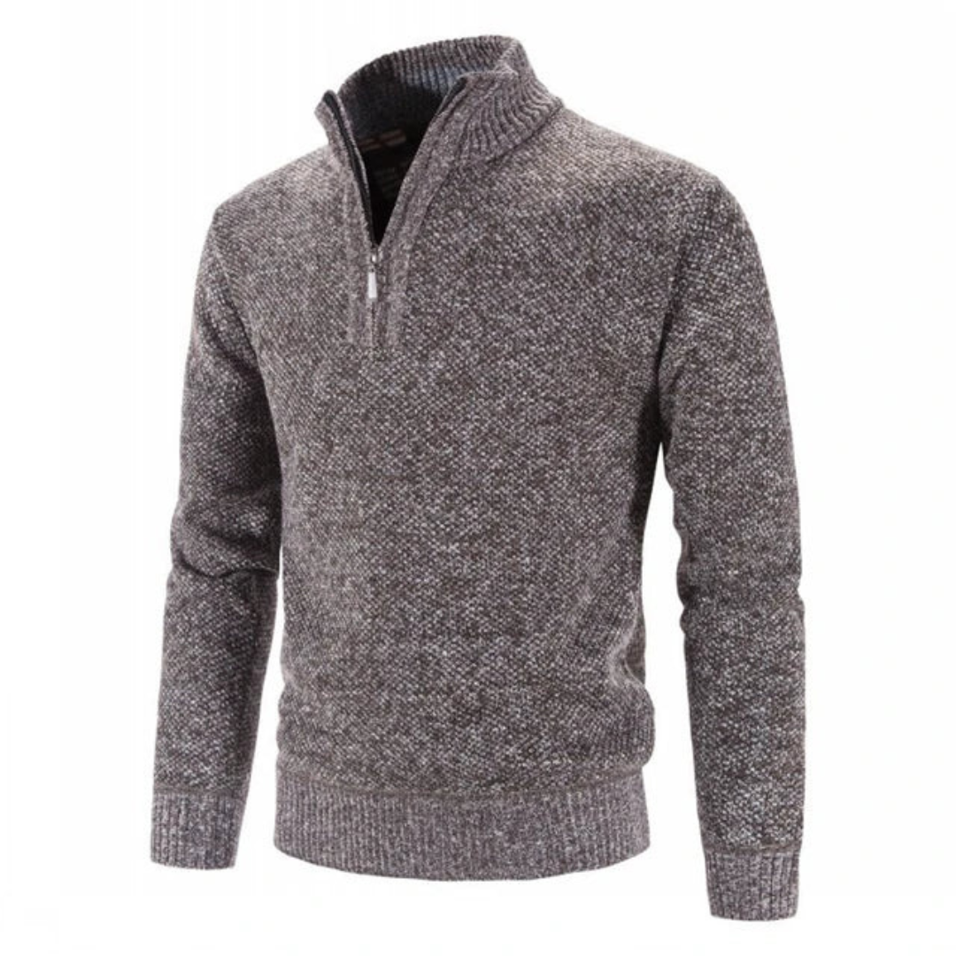 Halbarm Pullover mit modernem Reißverschluss 4