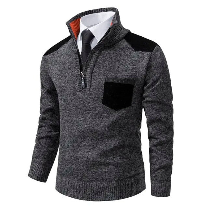 Halbzip Pullover mit modernem Akzent 3