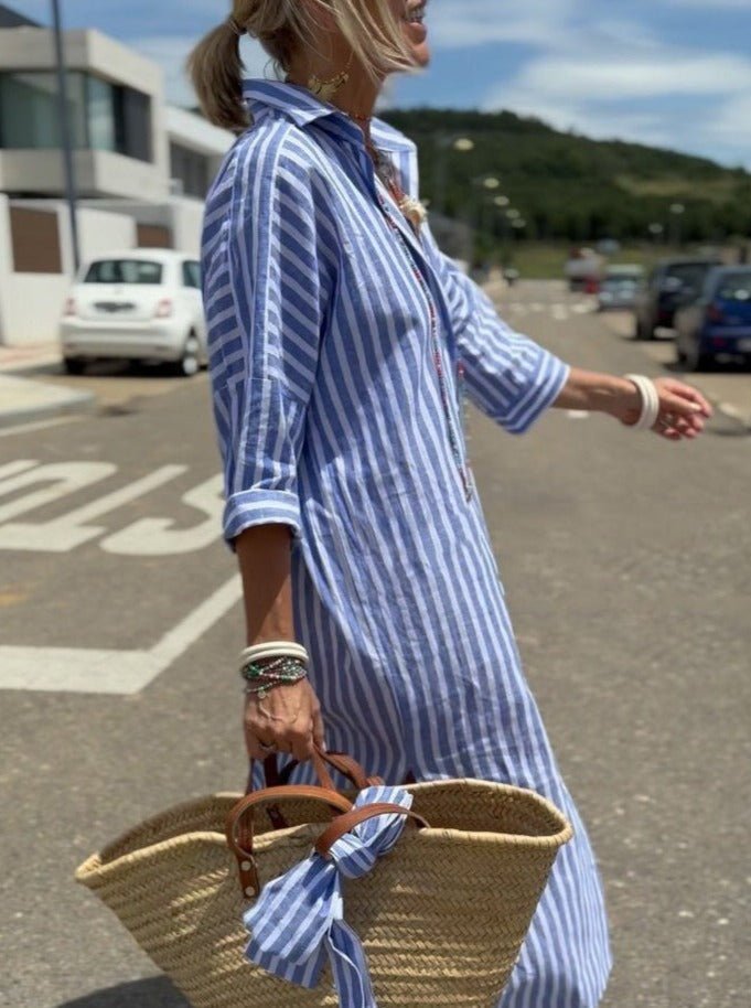 Hemdblusenkleid mit Fließendem Schnitt für Elegante Anlässe 1