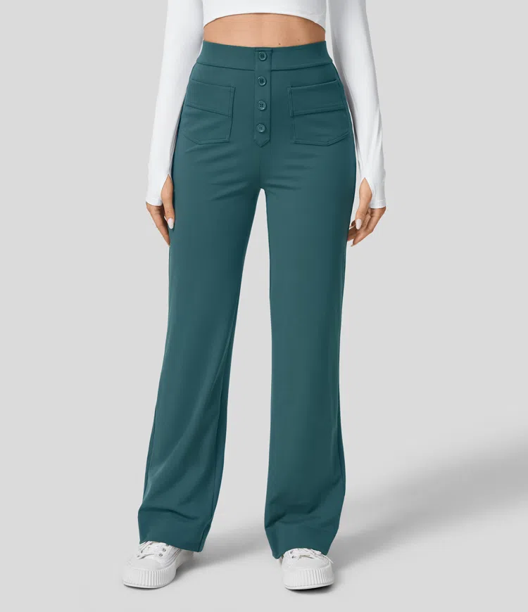 Hoch Taillierte Hose für Elegante Silhouette 1