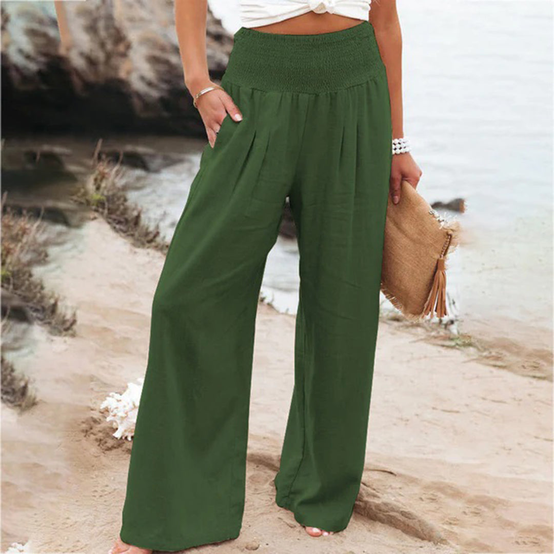 Hoch Taillierte Plisseehose für Femininen Chic 0