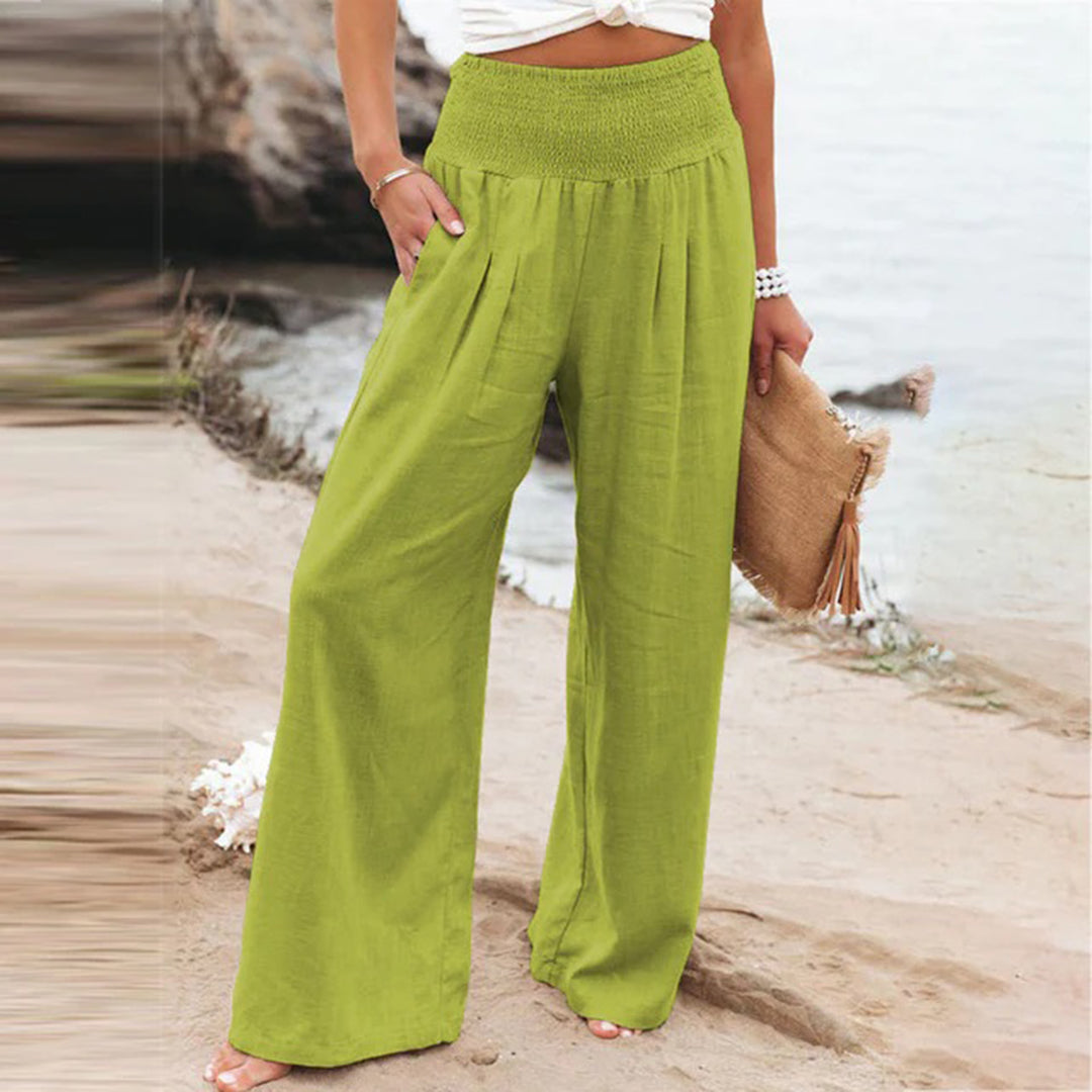 Hoch Taillierte Plisseehose für Femininen Chic 1