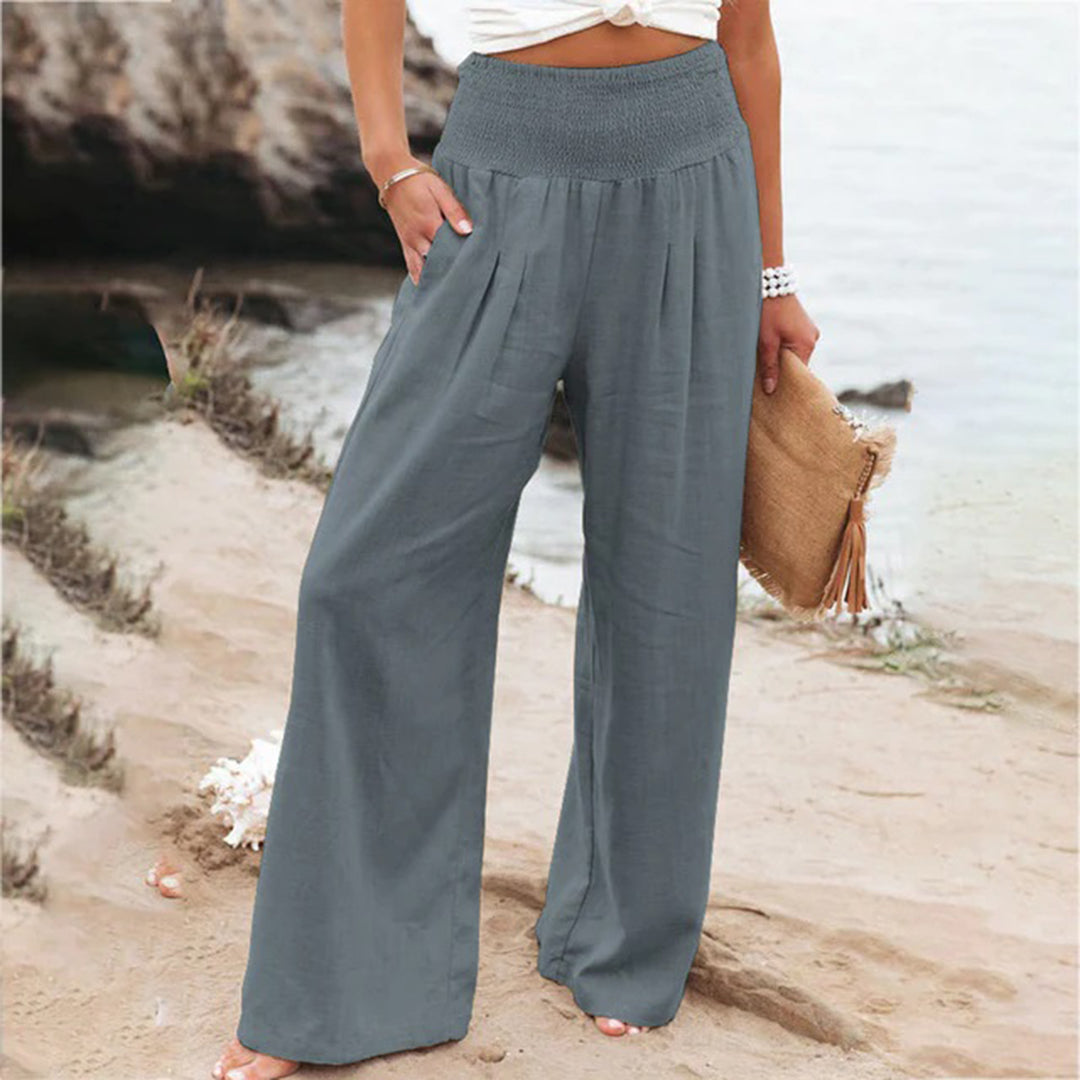 Hoch Taillierte Plisseehose für Femininen Chic 2