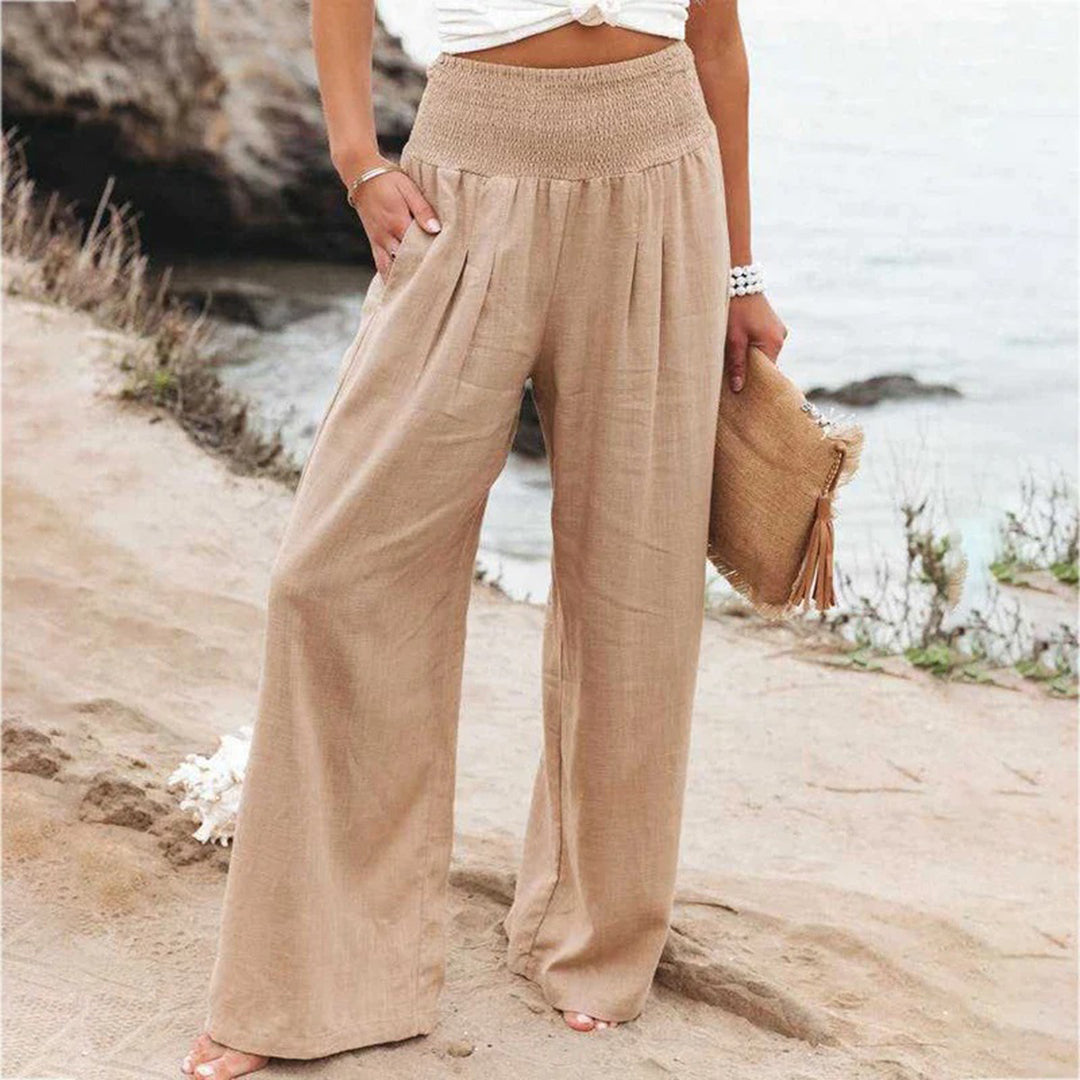 Hoch Taillierte Plisseehose für Femininen Chic 4