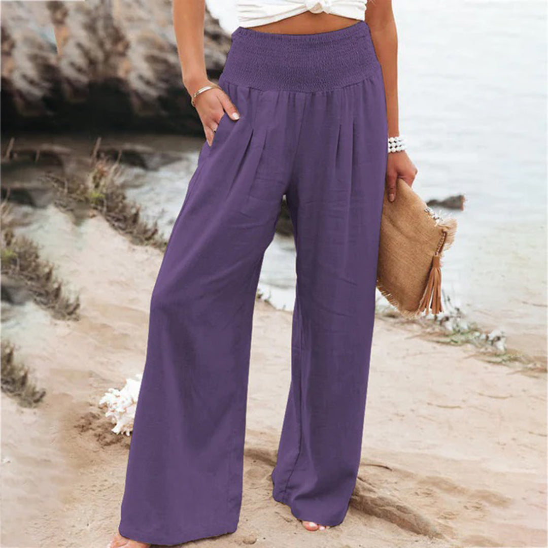 Hoch Taillierte Plisseehose für Femininen Chic 6