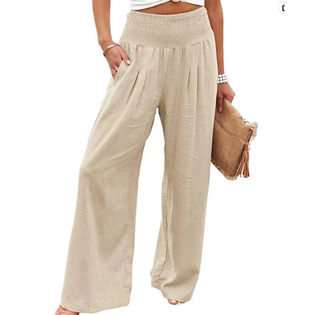 Hoch Taillierte Plisseehose für Femininen Chic 8