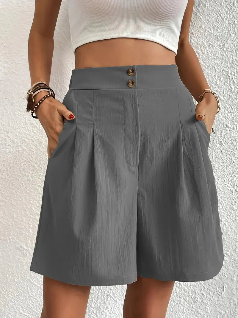 Hochtaillierte Shorts aus atmungsaktivem Material – Elegante Sommermode für Damen 12