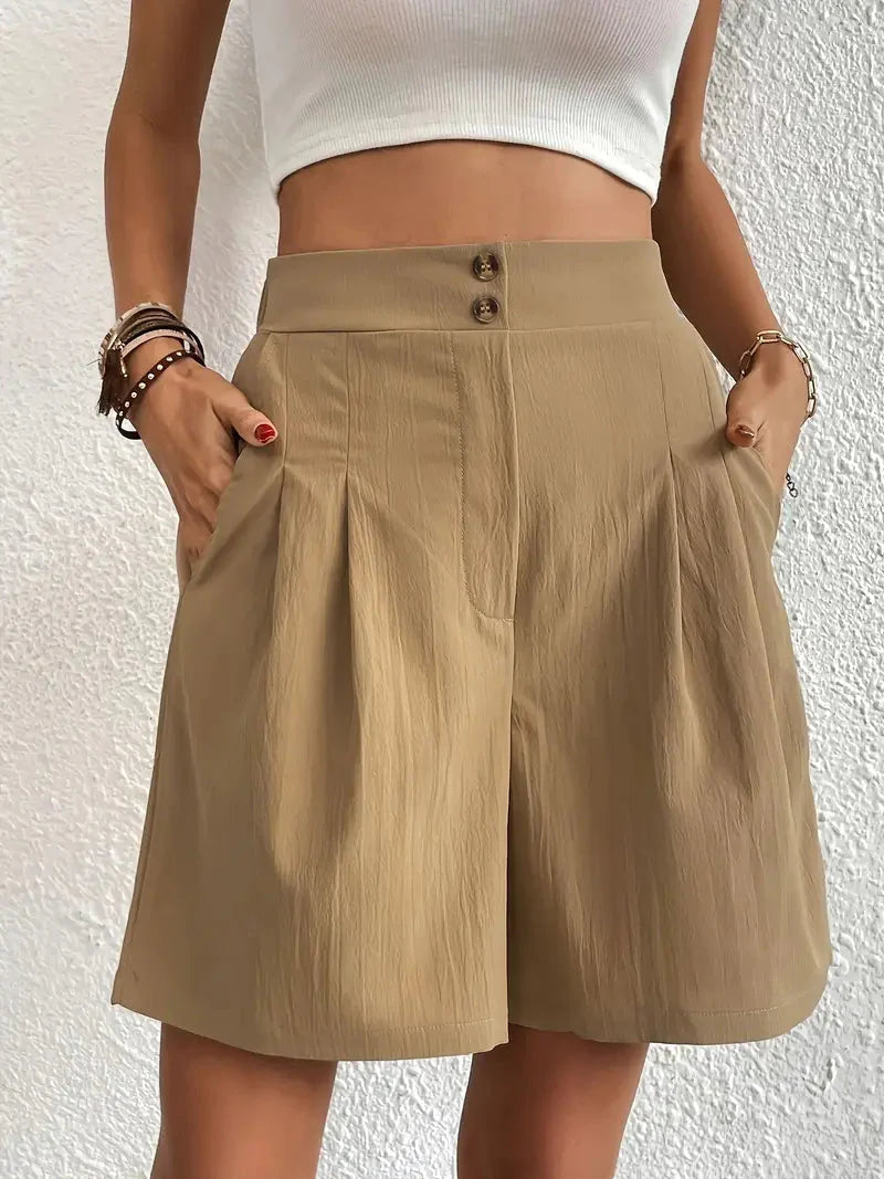 Hochtaillierte Shorts aus atmungsaktivem Material – Elegante Sommermode für Damen 5