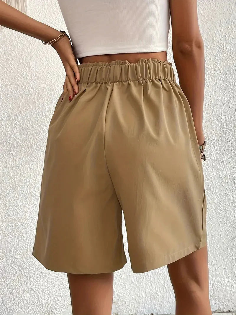 Hochtaillierte Shorts aus atmungsaktivem Material – Elegante Sommermode für Damen 6