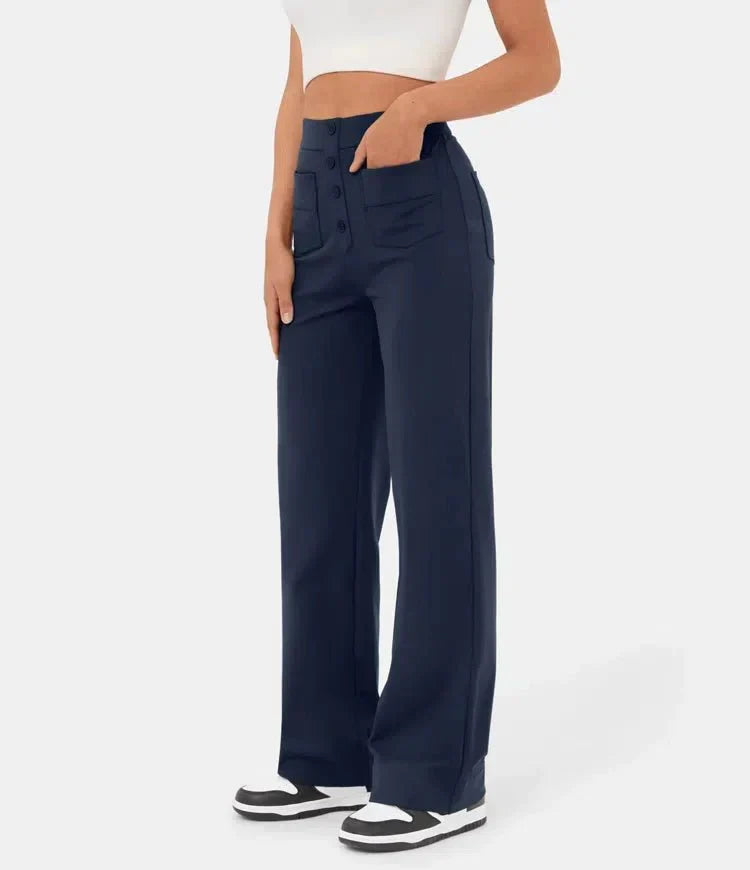 Hochtaillierte Weitbeinhose für elegante Anlässe 11