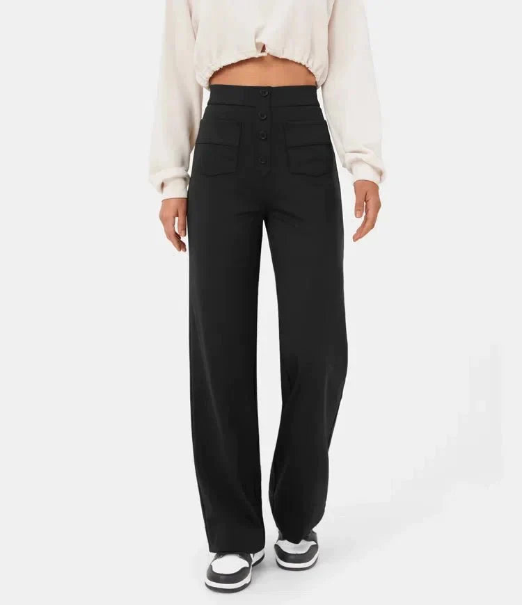 Hochtaillierte Weitbeinhose für elegante Anlässe 7