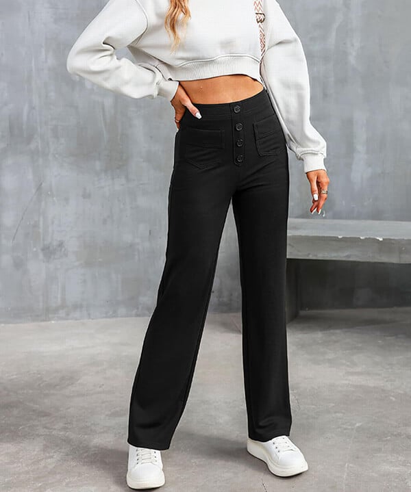 Hochtaillierte Weitbeinhose für elegante Anlässe 8
