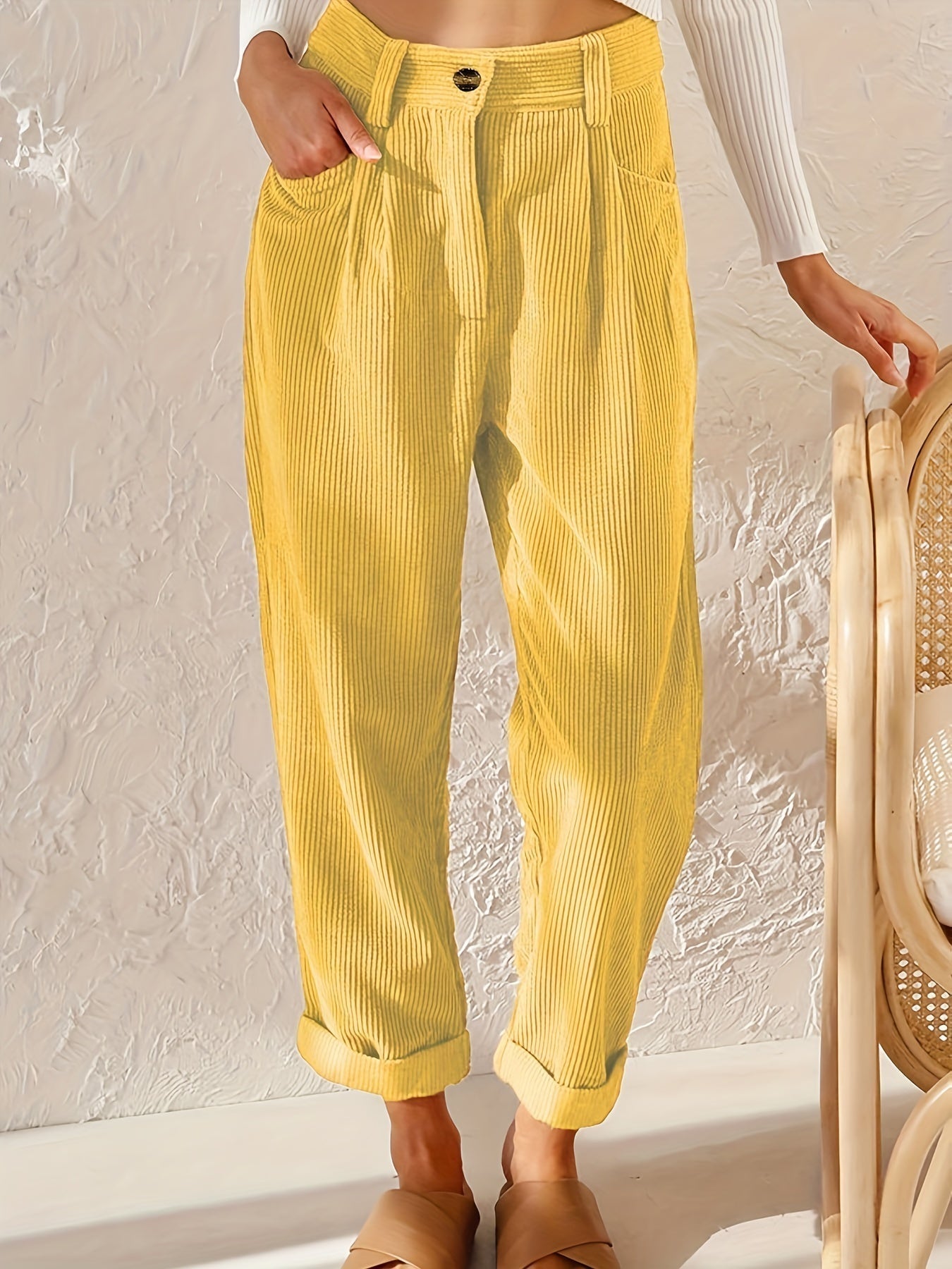 Hohe Taillenhose aus weichem Material – Bequeme, elegante Hose für jeden Anlass 9