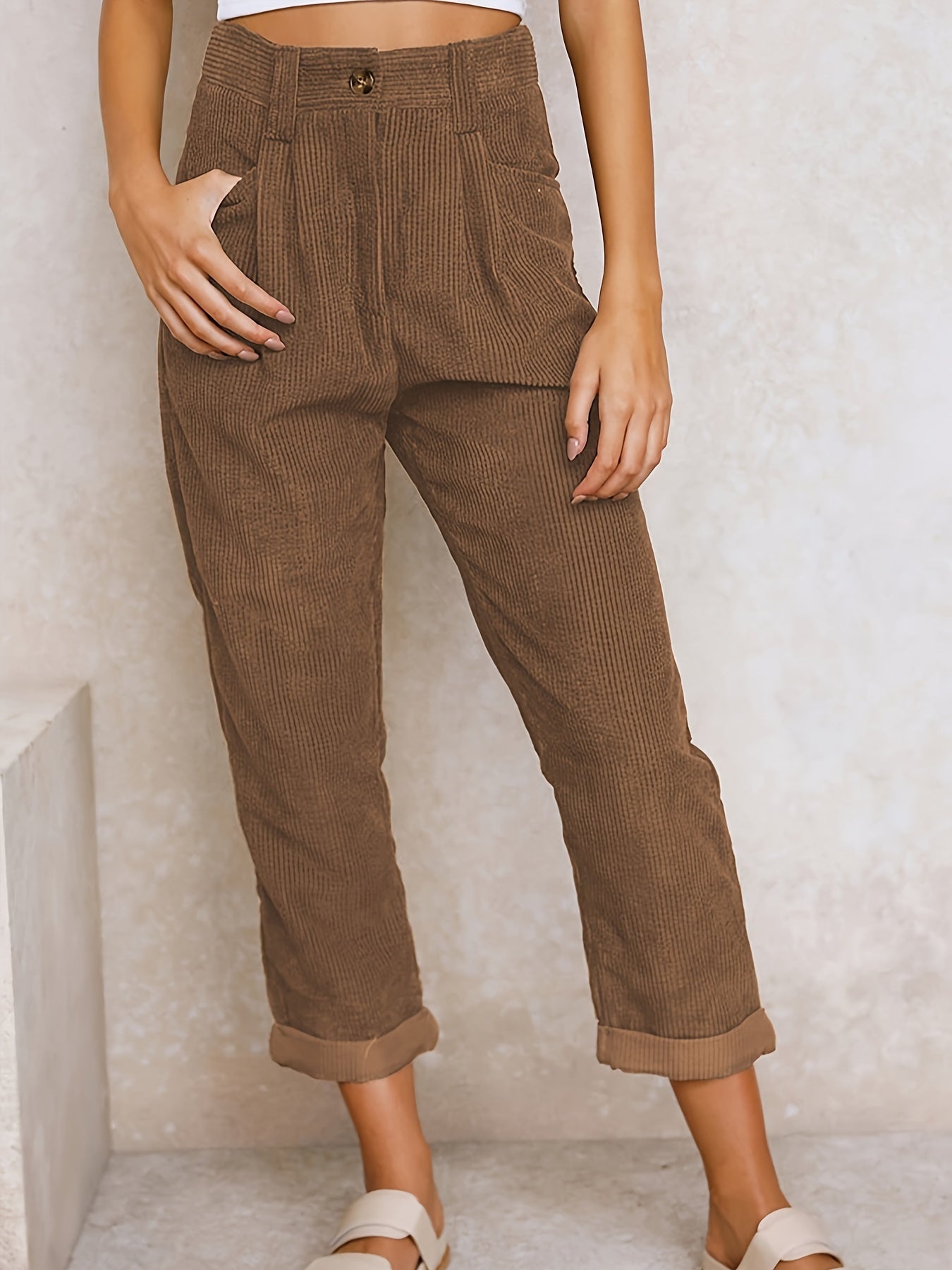 Hohe Taillenhose aus weichem Material – Bequeme, elegante Hose für jeden Anlass 10