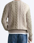 Jonas | Herren Strickpullover Zopfmuster Grobstrick 2