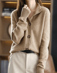 Klassische Strickjacke mit elegantem Reverskragen 3