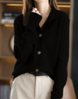 Klassische Strickjacke mit elegantem Reverskragen 7