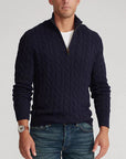 Klassischer Halbzip-Jumper mit Kabelstrickdesign 1